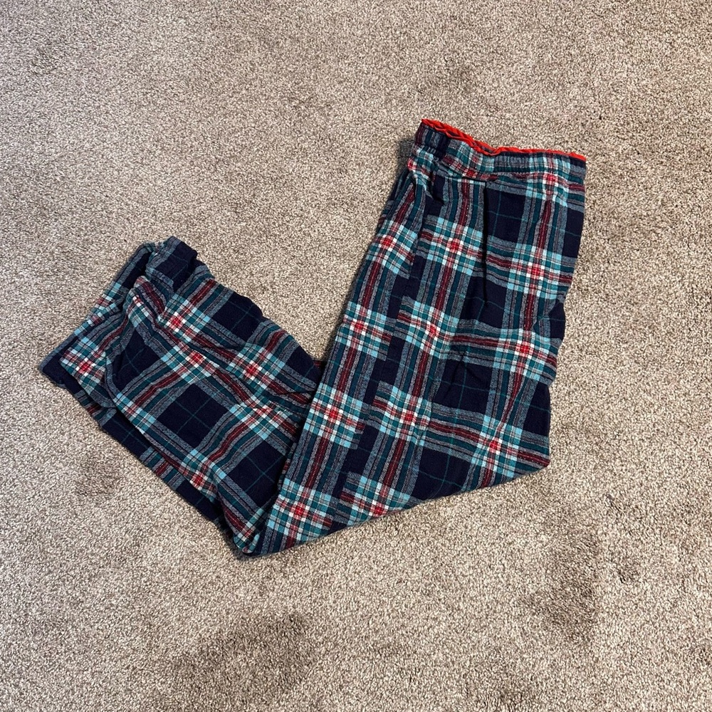 Classic Plaid Women's Pajama Pants - Navy & Red